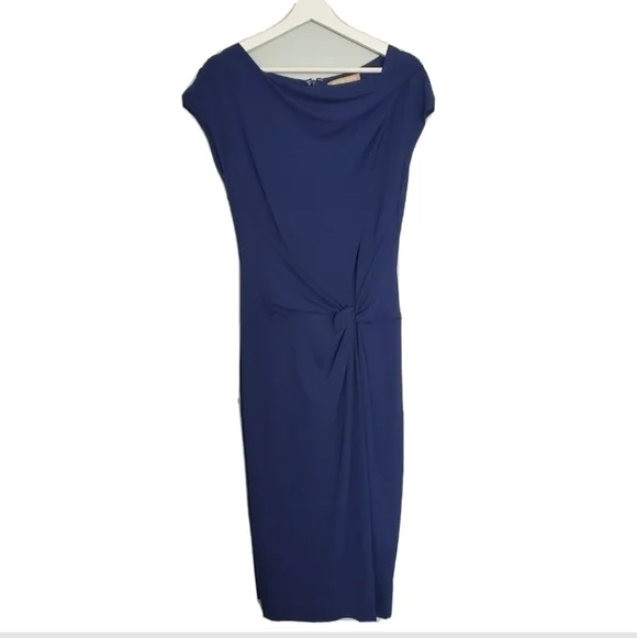 Michael Kors Twist Knot Navy Blue Dress - Picture 2 of 5